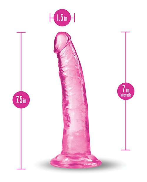 Blush B Yours Plus 7" Lust n' Thrust Dildo - Pink - Image 5