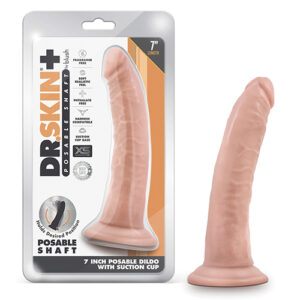 Blush Dr. Skin Plus 7" Posable Dildo - Vanilla