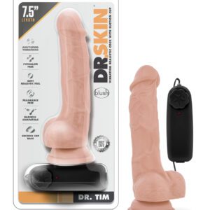 Blush Dr. Skin Dr. Tim 7.5" Cock w/Suction Cup - Vanilla