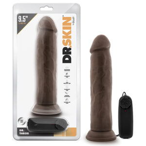 Blush Dr. Skin Dr. Throb 9.5" Cock w/Suction Cup - Chocolate