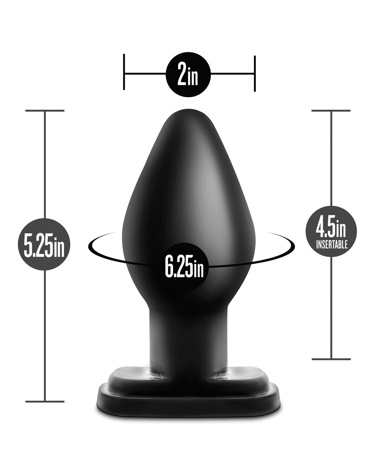 Blush Anal Adventures XL Plug - Black - Image 6