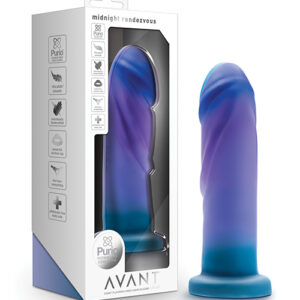 Blush Avant Midnight Rendezvous Silicone Dildo - Ocean Blue