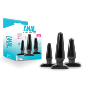 Blush Anal Adventures Basic Plug Kit - Black