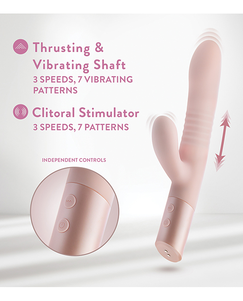 Blush Fraya Rabbit Rechargeable Vibrator - Pink - Image 5