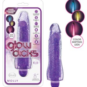 Blush Glow Dicks Glitter Vibrator Molly - Purple