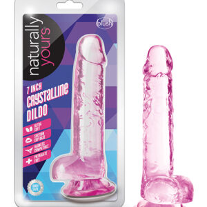 Blush Naturally Yours 7" Crystalline Dildo - Rose