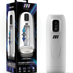 Blush M for Men Robo Bator Powered Vibrating Stroker - White