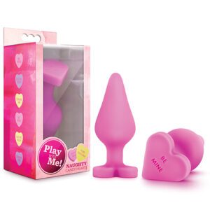 Blush Play With Me Naughty Candy Heart Be Mine Plug - Pink