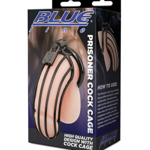 Blue Line Prisoner Cock Cage - Black