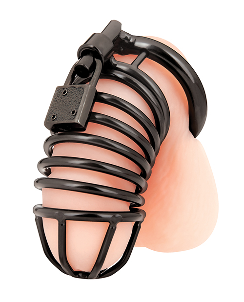 Blue Line Deluxe Chastity Cage - Black - Image 3