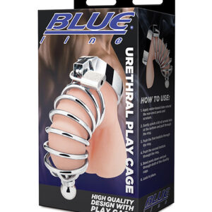 Blue Line Urethral Play Cage - Silver