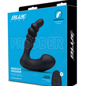 Blue Line Vibrating Prostate Prodder w/Remote - Black
