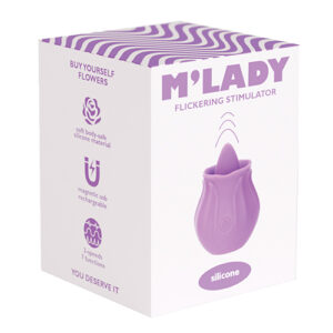 M'Lady Flickering Tongue & Vibrating Clitoral Stimulator - Purple