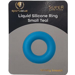 Spartacus Liquid Silicone Cock Ring Small - Teal