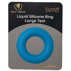 Spartacus Liquid Silicone Cock Ring Large - Teal