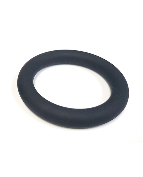 Spartacus Liquid Silicone Cock Ring Large - Black - Image 2