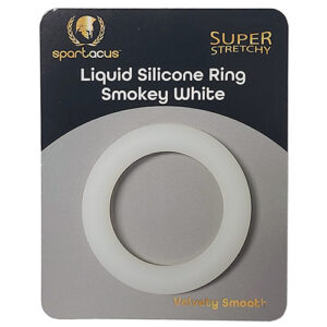 Spartacus Liquid Silicone Cock Ring - Smokey White