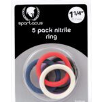 Spartacus 1.25" Nitrile Cock Ring Set - Asst. Colors Pack of 5