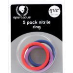 Spartacus 1.5" Nitrile Cock Ring Set - Asst. Colors Pack of 5