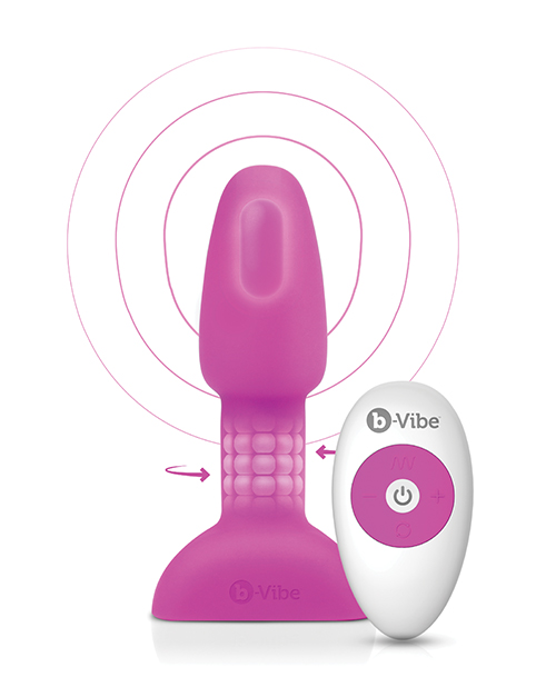 b-Vibe Petite Rimming Plug - Fuchsia - Image 3