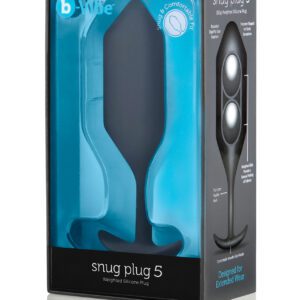 b-Vibe Weighted Snug Plug 5 - 350 g Black