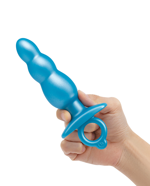 b-Vibe Butties Bounce Beaded Tapered Plug - Blue - Image 4