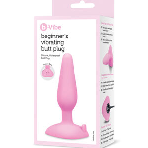 b-Vibe Beginner's Vibrating Tapered Butt Plug - Pink