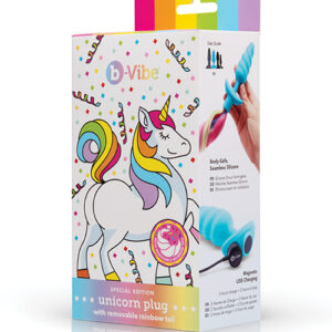 b-Vibe Unicorn Tail Vibrating Butt Plug - Special Edition