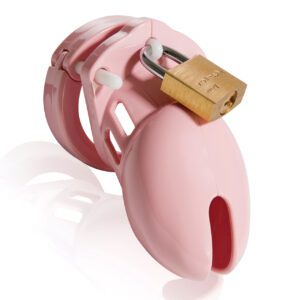 CB-6000S 2 1/2" Cock Cage & Lock Set - Pink