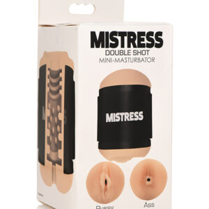 Curve Toys Mistress Double Shot Mini Masturbator Pussy & Ass - Light