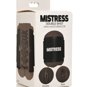 Curve Toys Mistress Double Shot Mini Masturbator Pussy & Ass - Dark