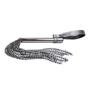 Pleasure Collection Gunmetal Glam Mini Whip w/Metal Chain Strands
