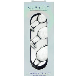 Clarity Glass Dildo 3 Piece Kit - Utopian Trinity