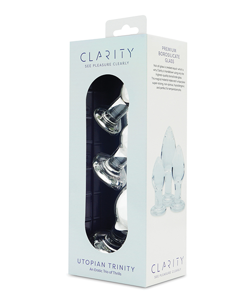 Clarity Glass Dildo 3 Piece Kit - Utopian Trinity - Image 2