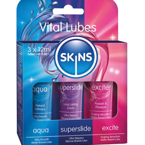 Skins Vital Lubes - 12 ml Tubes Pack of 3