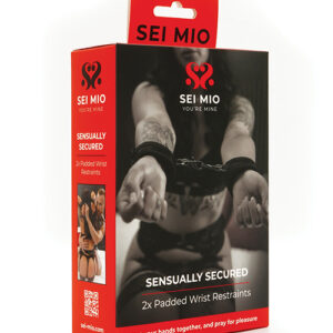 Sei Mio Sensually Secured Velvet Handcuffs - Black