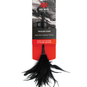 Sei Mio Tickled Kink Soft Mini Feather Tickler - Black