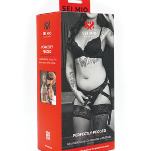 Sei Mio Perfectly Pegged Beginners Strap-On Harness & 5" Dildo - Black