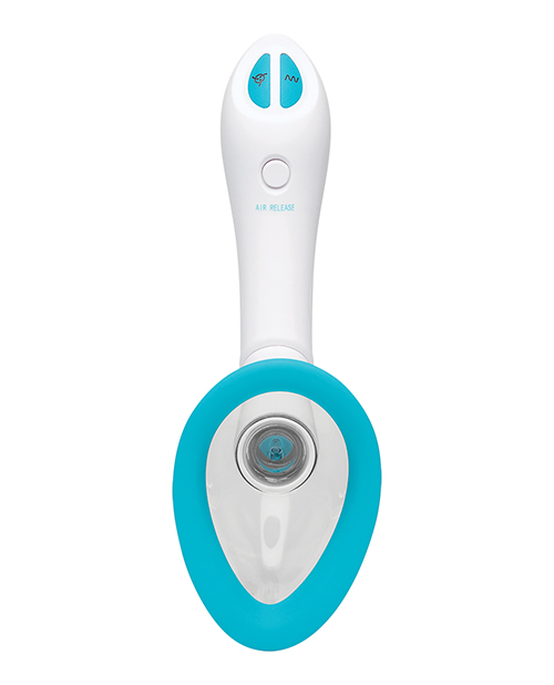 Bloom Intimate Body Automatic Vibrating Rechargeable Pump - Sky Blue/White - Image 4