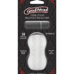 GoodHead Helping Head Pro ULTRASKYN Vibrating Stroker - Frost