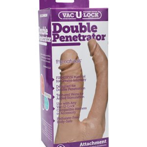 Vac-U-Lock Double Penetrator - White