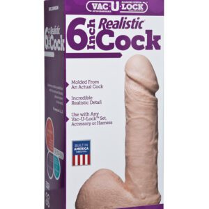 Vac-U-Lock 6" Realistic - White