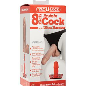 Ultra Harness 2 Set 3 w/8" Realistic Dong & Powder