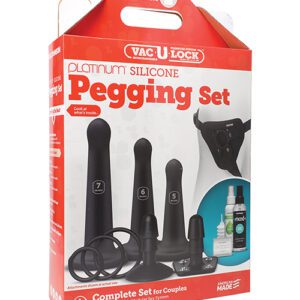 Vac-U-Lock Silicone Pegging Set - Black