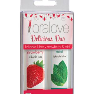 Oralove Delicious Duo Flavored Lube - Strawberry & Mint