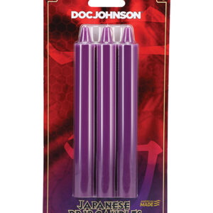 Japanese Drip Candles - Pack of 3 Purple