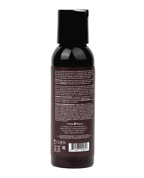 Earthly Body Hemp Seed Massage Lotion - 2 oz Skinny Dip - Image 3