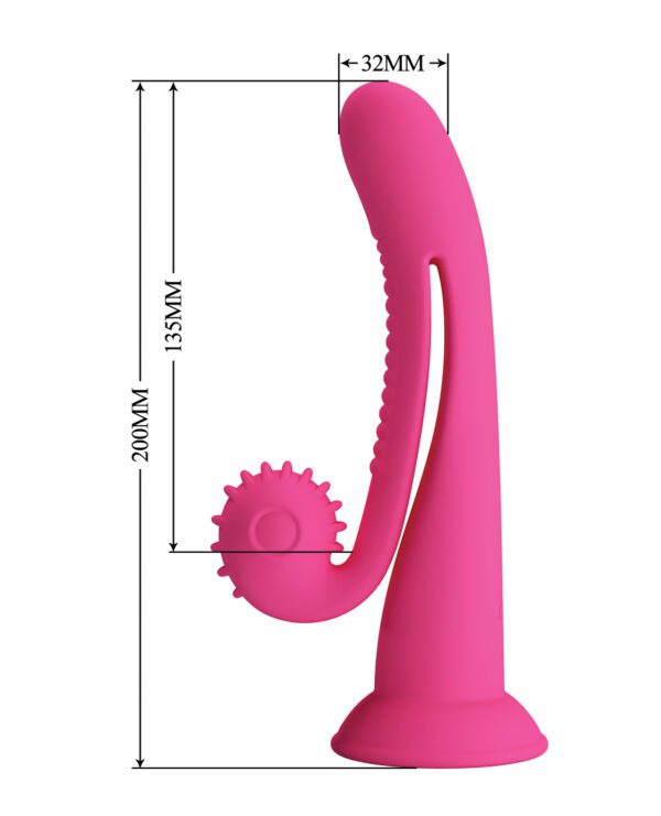 A pink product with dimensions labeled, 200 MM in height and 32 MM in width.