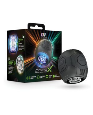Product packaging and item for a "PowerSphere" massage ball, branded as "PODNEX," showcased outside its box with graphics highlighting its features such as "10 vibration modes" and "squash ball size."