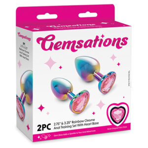 Gemsations 2 pc 2.75" & 3.25" Chrome Anal Training Set - Rainbow